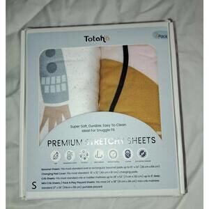 Totah Premium Soft Stretchy Nursery Sheets 2 Pack